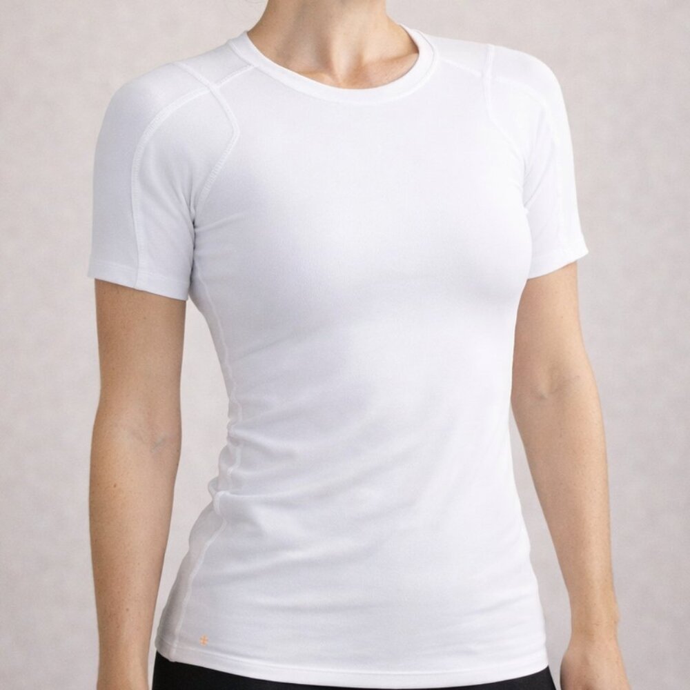 Tommy Copper Shoulder Support Compression Shirt White S Posture Tee